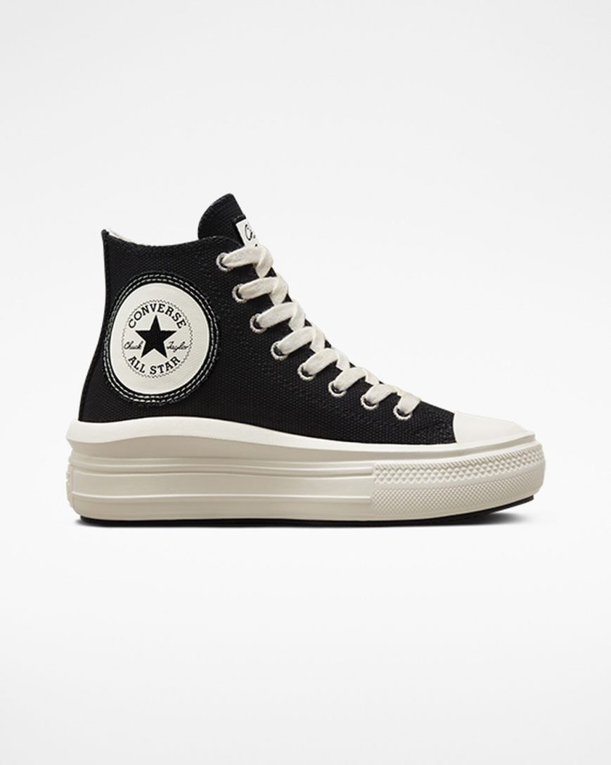 Zapatos Plataforma Converse Chuck Taylor All Star Move Oversized Patch Altas Mujer Negras Beige Blancas | PE E74LW0